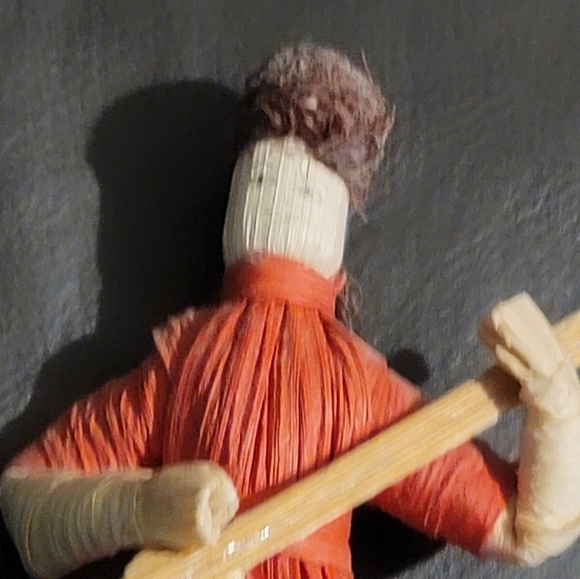 CORN HUSK Vintage handmade corn husk group family 5. hand crafted - Picture 11 of 15